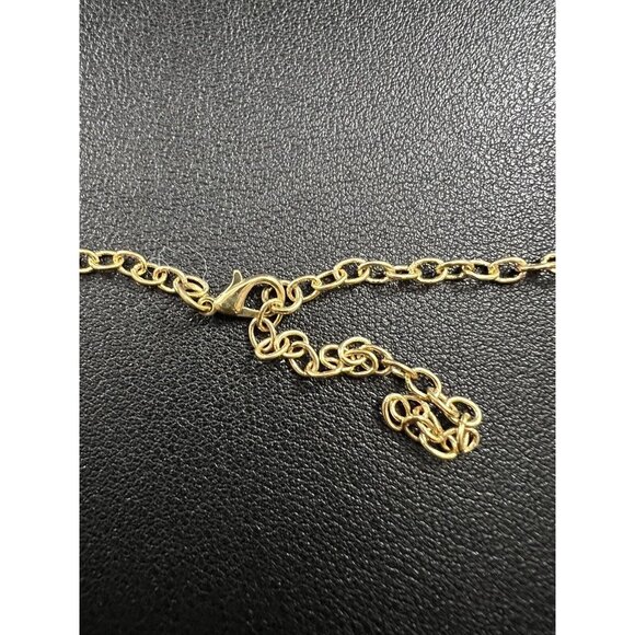 South Sun Iridescent Purple Flashy Dress Beaded Gold Chain Necklace - Picture 4 of 8